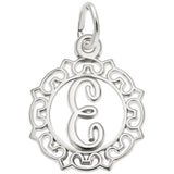 Rembrandt Charms - Rembrandt Charms - Ornate Script Initial E Charm - 0817-005 - Birmingham Jewelry