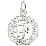 Rembrandt Charms - Rembrandt Charms - Ornate Script Initial F Charm - 0817-006 - Birmingham Jewelry