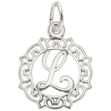 Rembrandt Charms - Rembrandt Charms - Ornate Script Initial L Charm - 0817-012 - Birmingham Jewelry