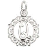 Rembrandt Charms - Rembrandt Charms - Ornate Script Initial Q Charm - 0817-017 - Birmingham Jewelry