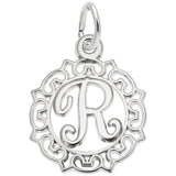 Rembrandt Charms - Rembrandt Charms - Ornate Script Initial R Charm - 0817-018 - Birmingham Jewelry