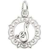 Rembrandt Charms - Rembrandt Charms - Ornate Script Initial S Charm - 0817-019 - Birmingham Jewelry