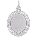 Rembrandt Charms - Oval Scroll Photoart Charm - 8612 Rembrandt Charms Charm Birmingham Jewelry 