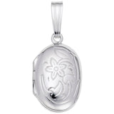 Rembrandt Charms - Oval with Flower Design Locket Charm - 8601 Rembrandt Charms Locket Birmingham Jewelry 