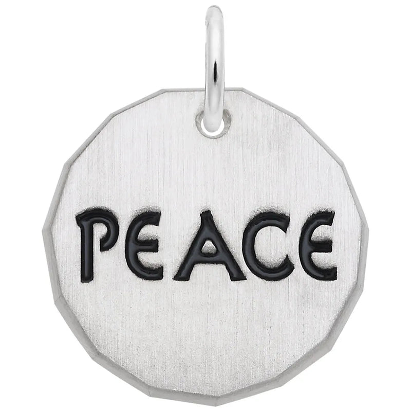 Rembrandt Charms - Peace Tag Charm - 8435 Rembrandt Charms Charm Birmingham Jewelry 