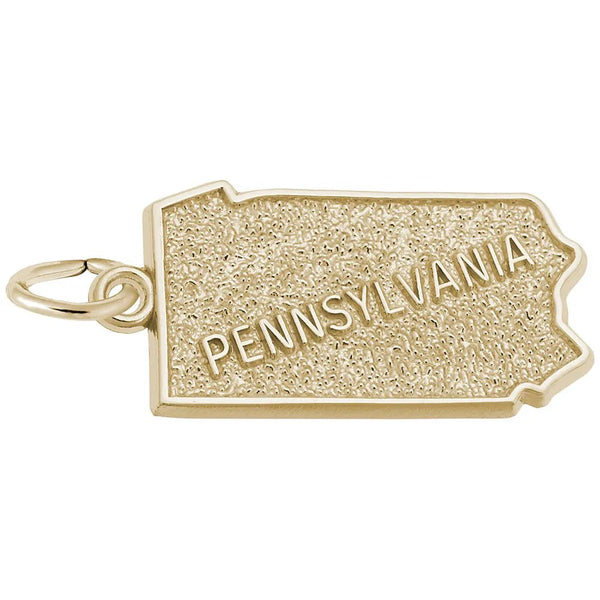 Rembrandt Charms - Pennsylvania Map Charm - 3037 Rembrandt Charms Charm Birmingham Jewelry 