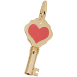 Rembrandt Charms - Petite Antique Heart Key Charm - 8359 Rembrandt Charms Charm Birmingham Jewelry 