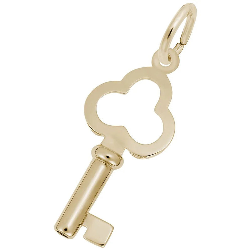 Rembrandt Charms - Petite Antique Trefoil Key Charm - 8405 Rembrandt Charms Charm Birmingham Jewelry 