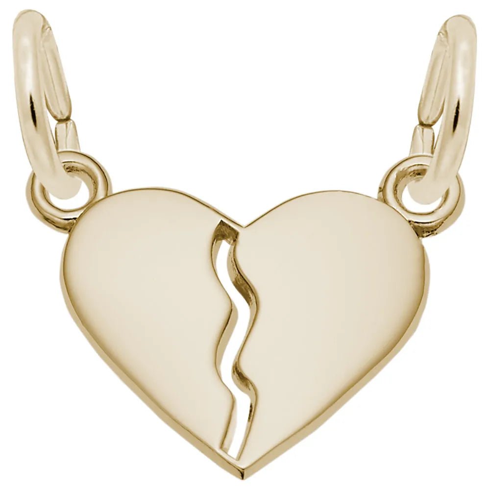 Rembrandt Charms - Petite Break Apart Heart Charm - 7730 Rembrandt Charms Charm Birmingham Jewelry 