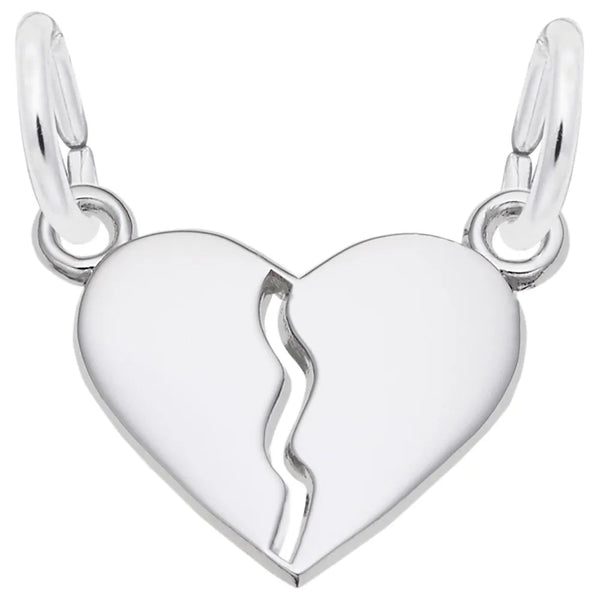 Rembrandt Charms - Petite Break Apart Heart Charm - 7730 Rembrandt Charms Charm Birmingham Jewelry 