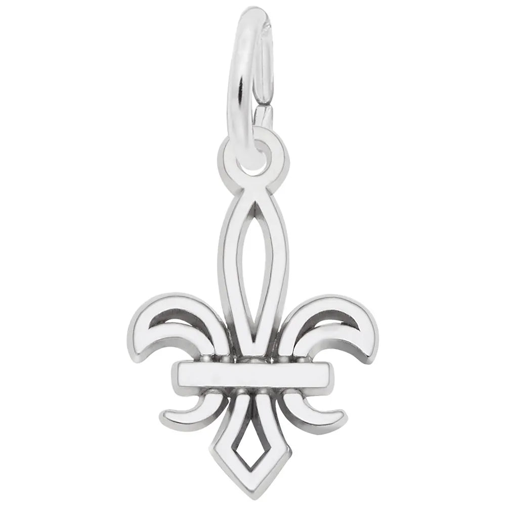 Rembrandt Charms - Petite Fleur de Lis Charm - 1698 Rembrandt Charms Charm Birmingham Jewelry 