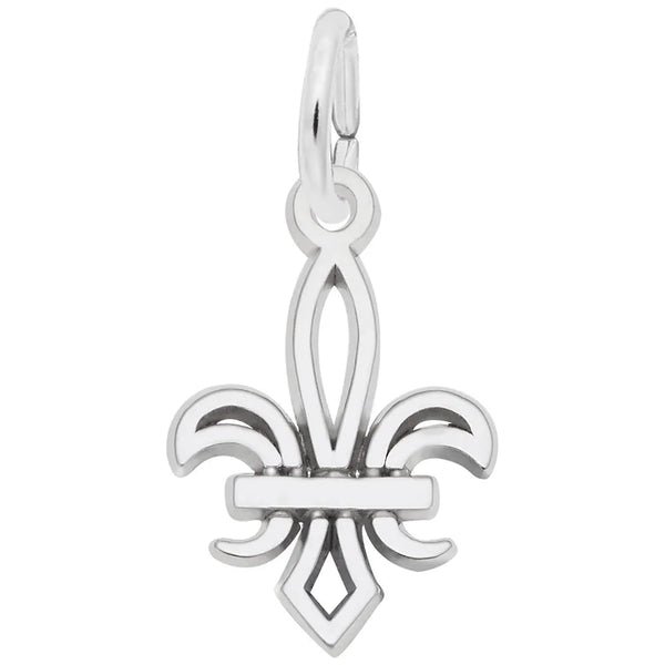 Rembrandt Charms - Petite Fleur de Lis Charm - 1698 Rembrandt Charms Charm Birmingham Jewelry 