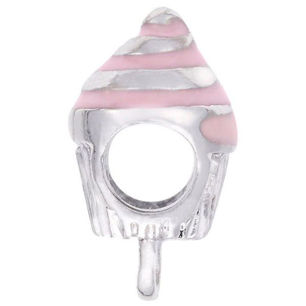 Rembrandt Charms - Pink Swirl Cupcake Charmdrop - 9187-001 Rembrandt Charms Charm Birmingham Jewelry 