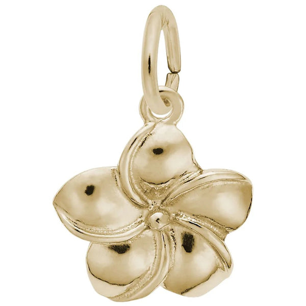 Rembrandt Charms - Plumeria Flower Charm - 2304 Rembrandt Charms Charm Birmingham Jewelry 