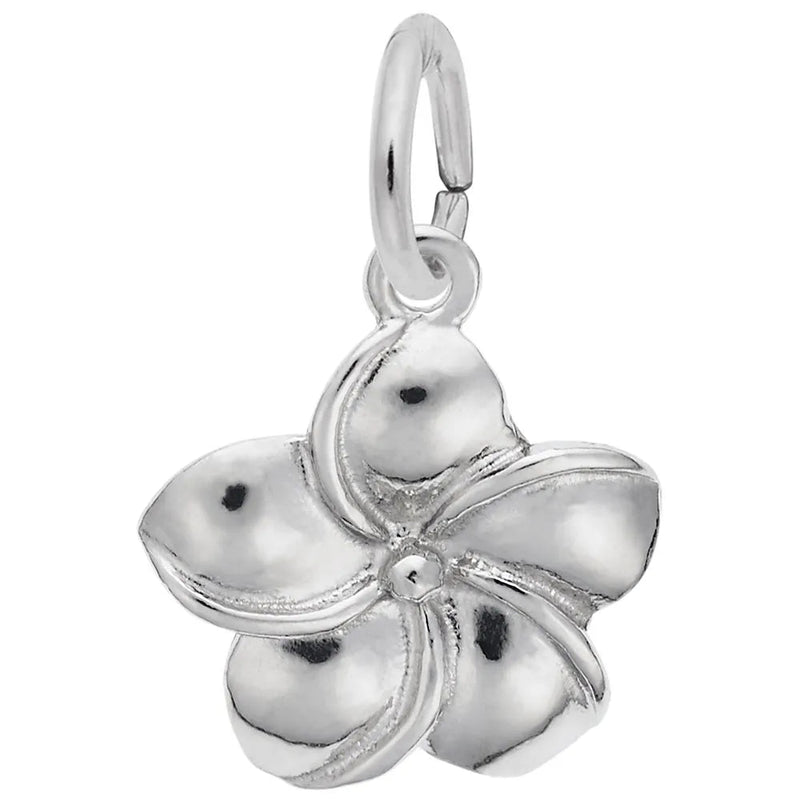 Rembrandt Charms - Plumeria Flower Charm - 2304 Rembrandt Charms Charm Birmingham Jewelry 