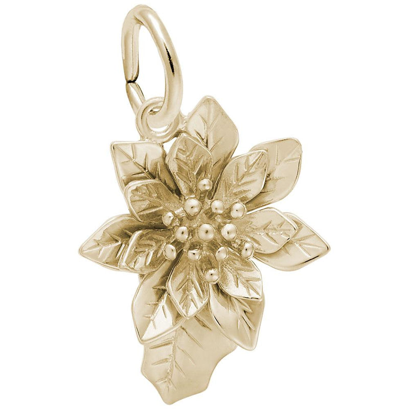 Rembrandt Charms - Poinsettia Flower Charm - 2270 Rembrandt Charms Charm Birmingham Jewelry 