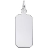 Rembrandt Charms - Rectangle Dog Tag Charm - 4194 Rembrandt Charms Charm Birmingham Jewelry 