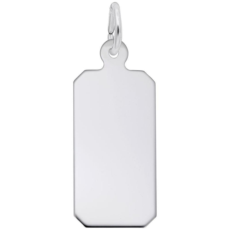 Rembrandt Charms - Rectangle Dog Tag Charm - 4194 Rembrandt Charms Charm Birmingham Jewelry 