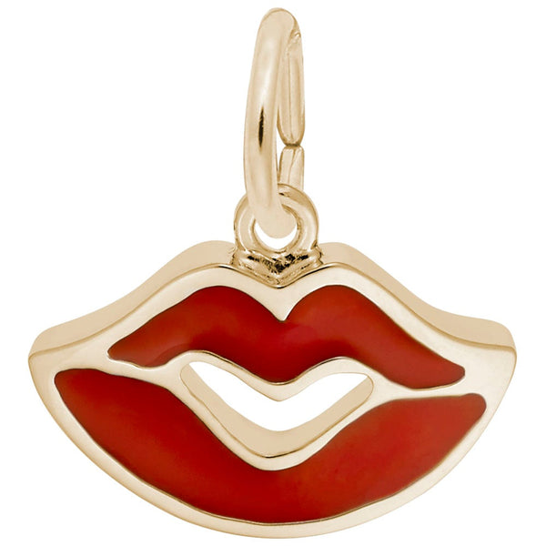 Rembrandt Charms - Red Lips Charm - 1647 Rembrandt Charms Charm Birmingham Jewelry 