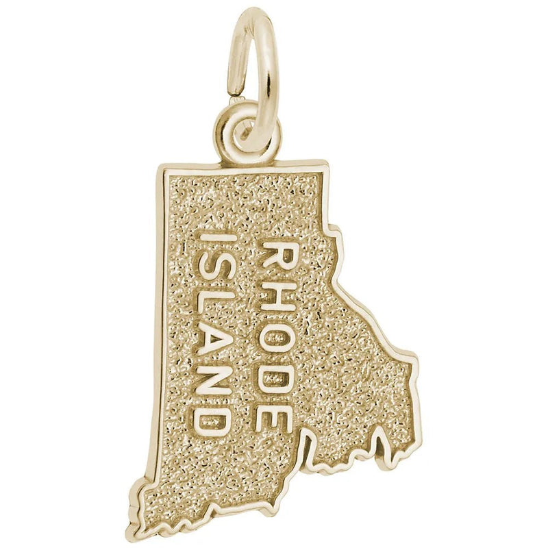 Rembrandt Charms - Rhode Island Map Charm - 3612 Rembrandt Charms Charm Birmingham Jewelry 