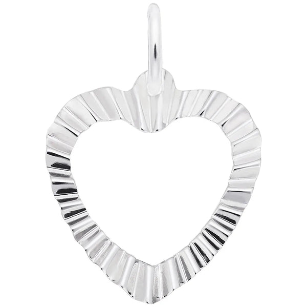 Rembrandt Charms - Ruffled Heart Charm - 6021 Rembrandt Charms Charm Birmingham Jewelry 