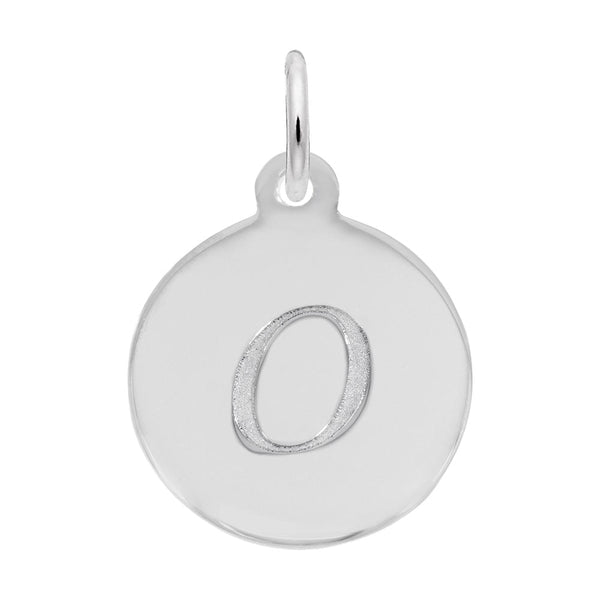 Rembrandt Charms - Script Initial Disc Charm-Letter O - 1896-015 Rembrandt Charms Charm Birmingham Jewelry 