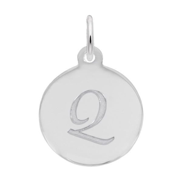 Rembrandt Charms - Script Initial Disc Charm-Letter Q - 1896-017 Rembrandt Charms Charm Birmingham Jewelry 