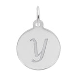 Rembrandt Charms - Script Initial Disc Charm-Letter Y - 1896-025 Rembrandt Charms Charm Birmingham Jewelry 