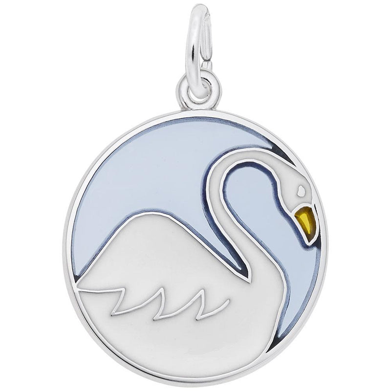 Rembrandt Charms - Seven Swans a Swimming Char - 3907 Rembrandt Charms Charm Birmingham Jewelry 