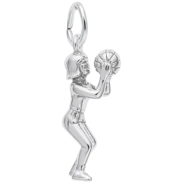 Rembrandt Charms - Shootin’ Hoops Charm - 7796 Rembrandt Charms Charm Birmingham Jewelry 