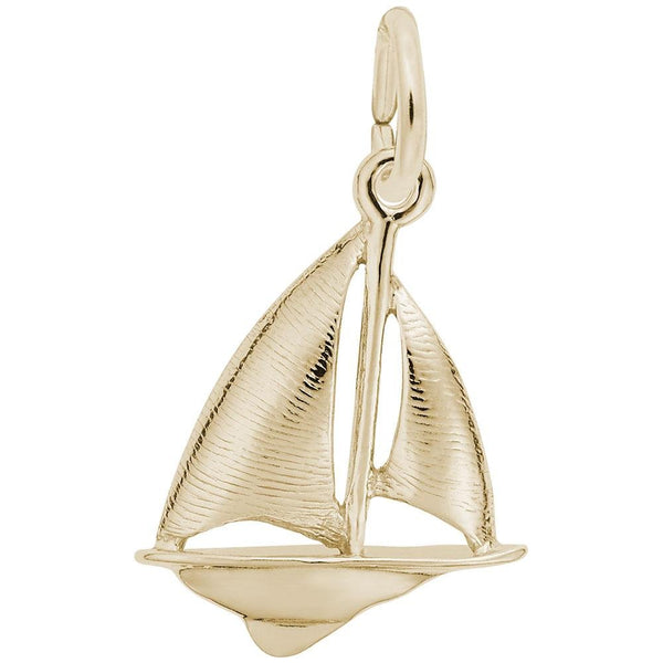 Rembrandt Charms - Sloop Sailboat Charm - 0529 Rembrandt Charms Charm Birmingham Jewelry 