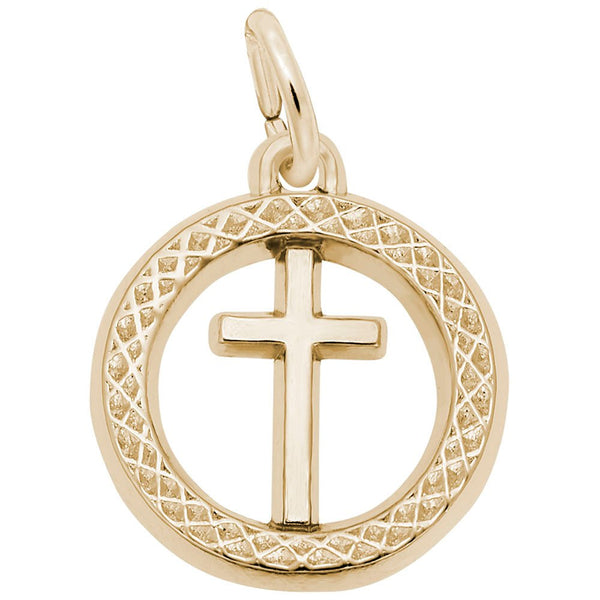Rembrandt Charms - Small Cross in Ring Charm - 5163 Rembrandt Charms Charm Birmingham Jewelry 