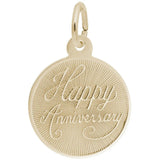 Rembrandt Charms - Small Happy Anniversary Disc Charm - 5787 Rembrandt Charms Charm Birmingham Jewelry 