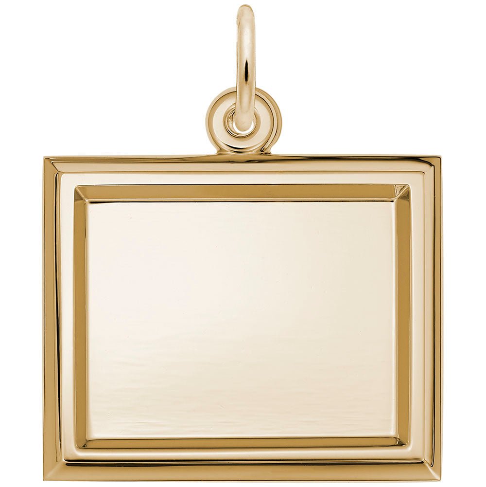 Rembrandt Charms - Small Horizontal Rectangle Photoart Charm - 8628 Rembrandt Charms Charm Birmingham Jewelry 