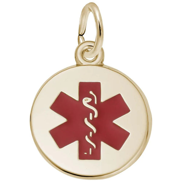 Rembrandt Charms - Small Medical Symbol Painted Charm - 5203-001 Rembrandt Charms Charm Birmingham Jewelry 