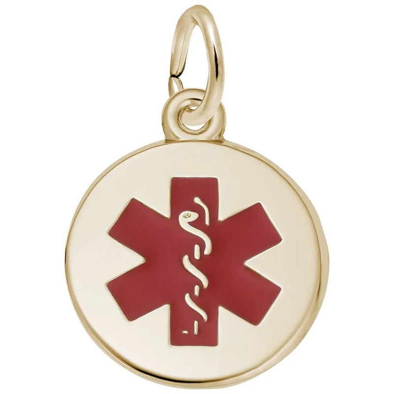 Rembrandt Charms - Small Medical Symbol Painted Charm - 5203-001 Rembrandt Charms Charm Birmingham Jewelry 