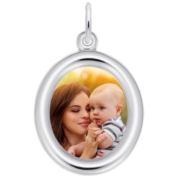 Rembrandt Charms - Small Oval Photoart Charm - 8615 Rembrandt Charms Charm Birmingham Jewelry 