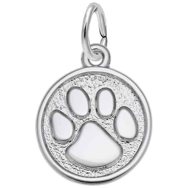 Rembrandt Charms - Small Paw Print Charm - 5664 Rembrandt Charms Charm Birmingham Jewelry 