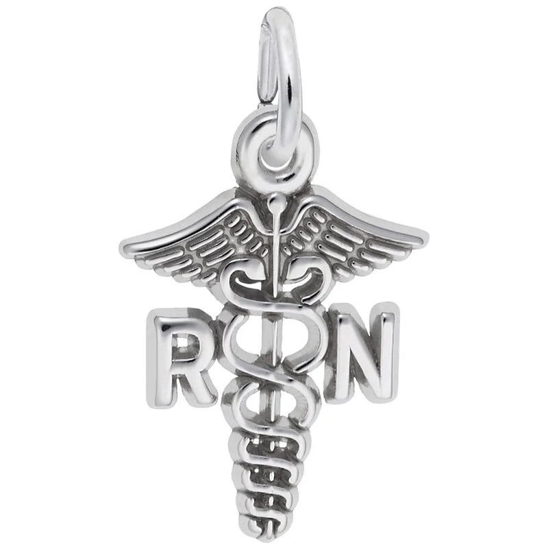 Rembrandt Charms - Small Rn Caduceus Charm - 543 Rembrandt Charms Charm Birmingham Jewelry 