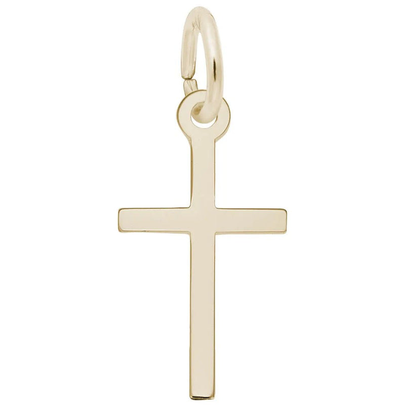 Rembrandt Charms - Small Thin Cross Charm - 4915 Rembrandt Charms Charm Birmingham Jewelry 