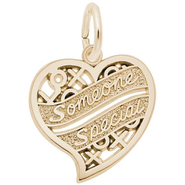 Rembrandt Charms - Someone Special Hugs & Kisses Heart Charm - 6131 Rembrandt Charms Charm Birmingham Jewelry 