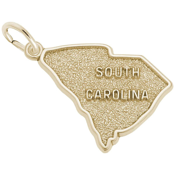 Rembrandt Charms - South Carolina Map Charm - 3137 Rembrandt Charms Charm Birmingham Jewelry 