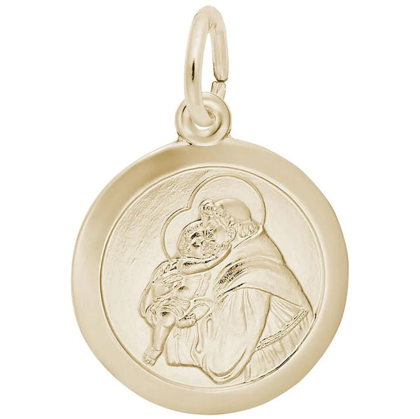 Rembrandt Charms - St. Antonio Disc Charm - 4439 Rembrandt Charms Charm Birmingham Jewelry 