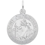 Rembrandt Charms - St. Christopher Disc Charm - 0590 Rembrandt Charms Charm Birmingham Jewelry 