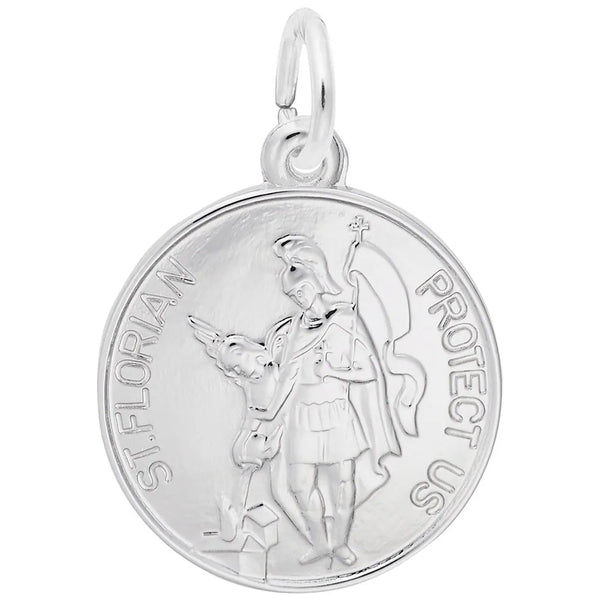 Rembrandt Charms - St. Florian Disc Charm - 6303 Rembrandt Charms Charm Birmingham Jewelry 