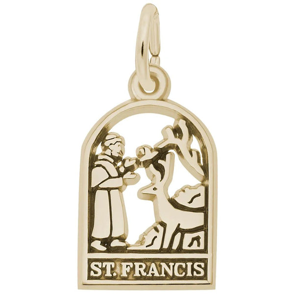 Rembrandt Charms - St. Francis Charm - 2249 Rembrandt Charms Charm Birmingham Jewelry 