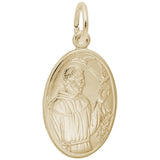 Rembrandt Charms - St. Francis Oval Disc Charm - 3401 Rembrandt Charms Charm Birmingham Jewelry 