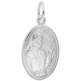 Rembrandt Charms - St. Francis Oval Disc Charm - 3401 Rembrandt Charms Charm Birmingham Jewelry 