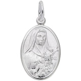 Rembrandt Charms - St. Theresa Oval Disc Charm - 3368 Rembrandt Charms Charm Birmingham Jewelry 