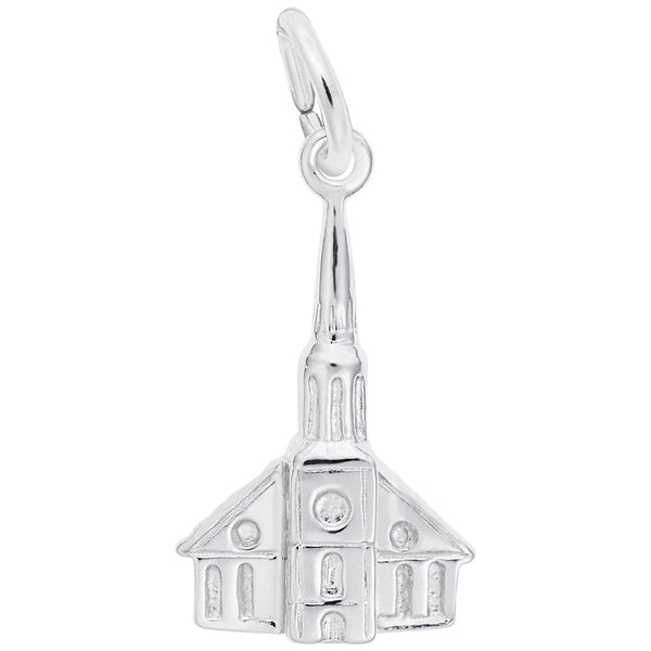 Rembrandt Charms - Steeple Church Charm - 0875 Rembrandt Charms Charm Birmingham Jewelry 